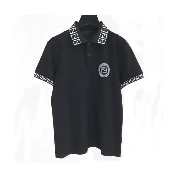 [펜디]Fendi 2020 Mens Logo Casual Cotton Polo Short … - 1