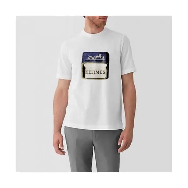 Hermes 2020 Mm/Wm Logo Cotton Short Sleeved Tshirt… - 1