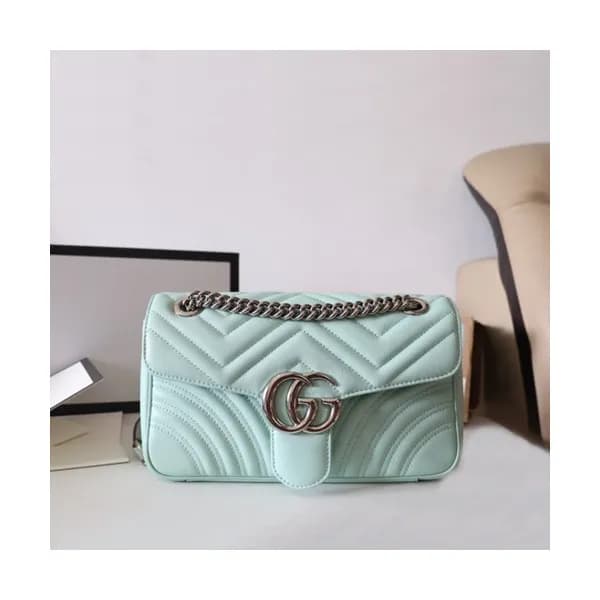 Gucci 2020 GG Marmont Matlase Women Shoulder Bag,2… - 1