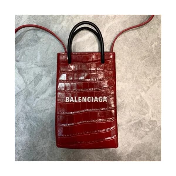 Balenciaga 2020 Leather Super Mini Tote Shoulder B… - 1