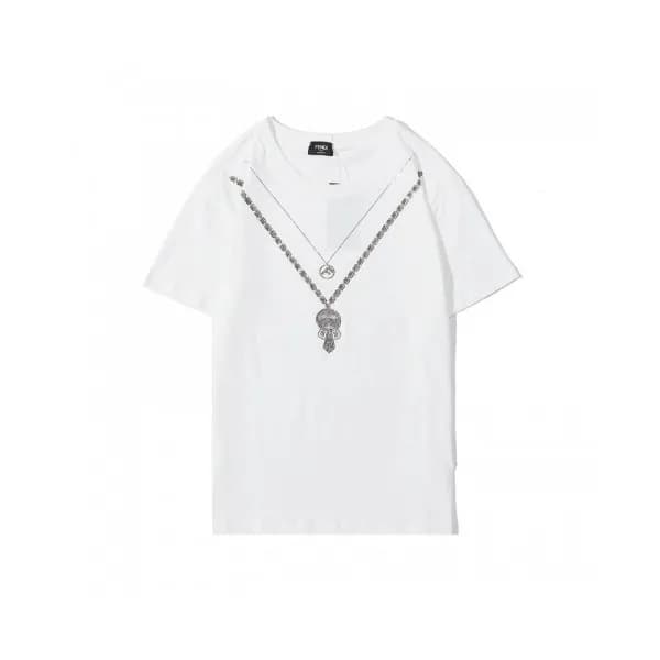 [펜디]Fendi 2020 Mens Logo Casual Short Sleeved Tshi… - 1