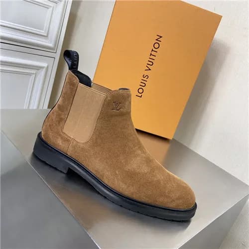 Louis Vuitton 2021 Men's Leather Ankle Boots -… - 1
