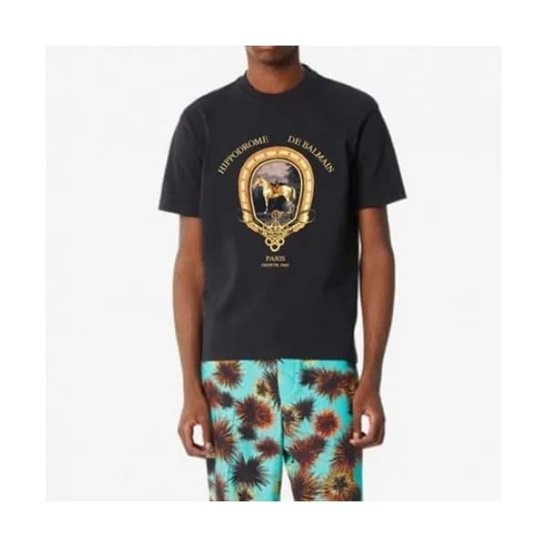 [발망]Balmain 2021 Mm/Wm Logo Cotton Short Sleeved T… - 1