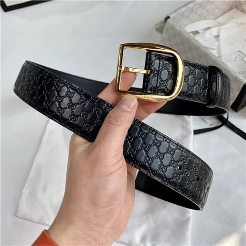 Gucci 2021 Men's Leather Belt,4.0cm,GUBT0189 -… - 1