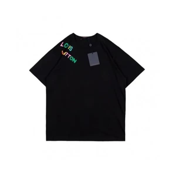 Louis vuitton Mm/Wm Logo Short Sleeved Tshirts Bl… - 1