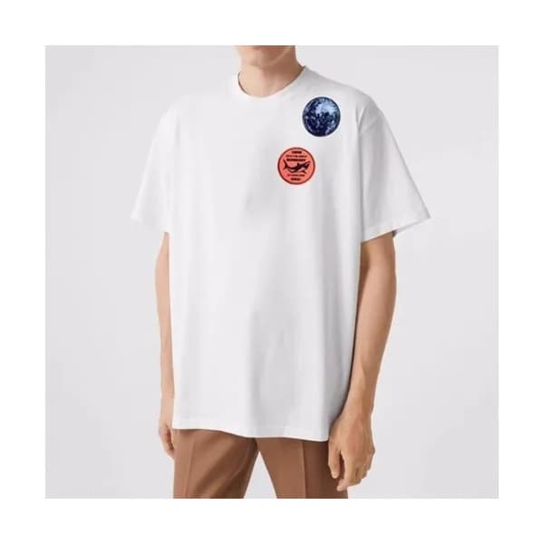 Burberry Mm/Wm Logo Cotton Short Sleeved Tshirts … - 1