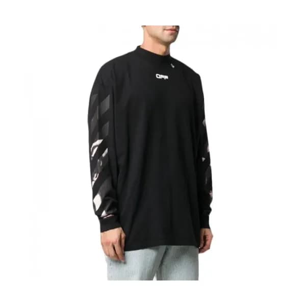 Off-white Mm/Wm Logo Cotton Oversize Hoodie Black… - 1