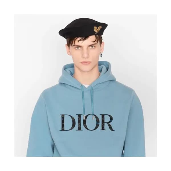 Dior Mm/Wm Logo Casual Cotton Hoodie Blue - 디올 2… - 1