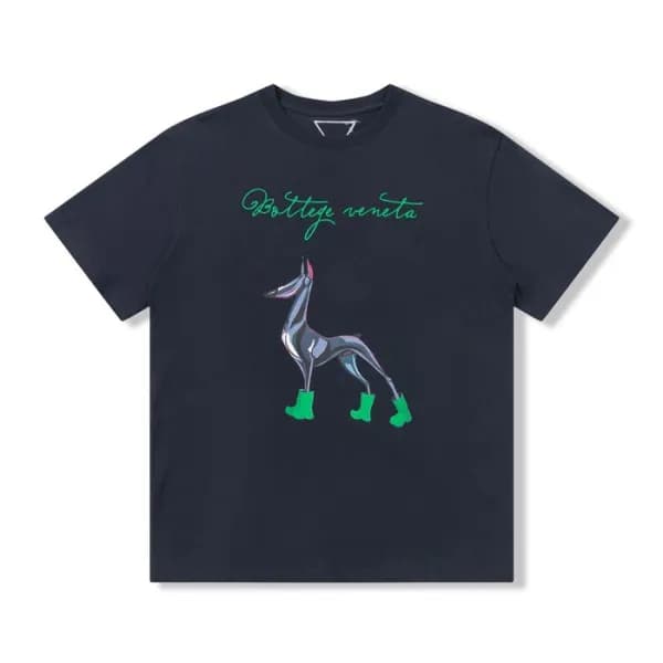 보테가 남성 크루넥 블랙 반팔티 - Mens Black Tshirts - bot0248x - 1