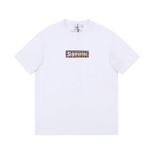 버버리 남성 크루넥 화이트 반팔티 - Mens White Tshirts - Bur04251… - 1