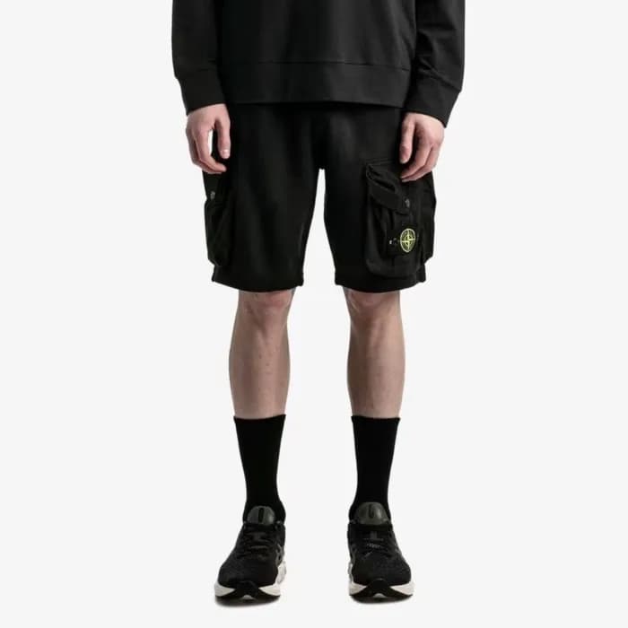 스톤아일랜드 남성 캐쥬얼 블랙 반바지 - Mens Black Half-pants - sto… - 1