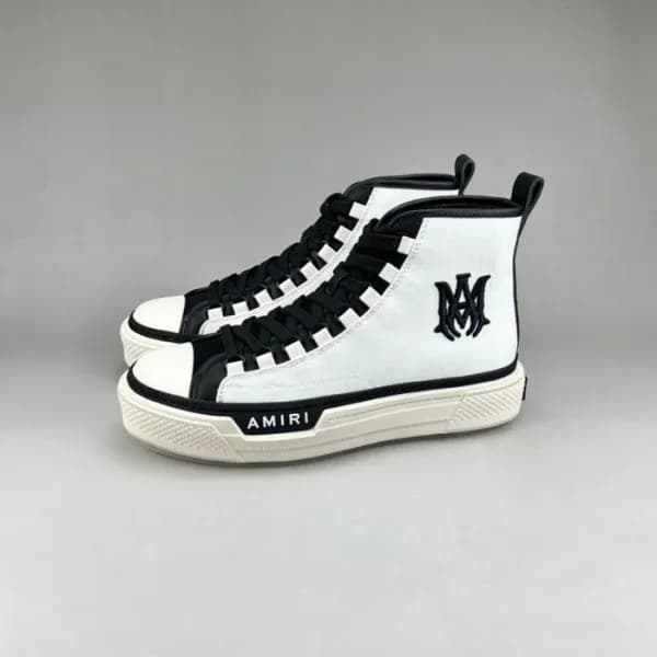 아미리 남성 클래식 화이트 하이탑 스니커즈 - Mens White Sneakers - am… - 1
