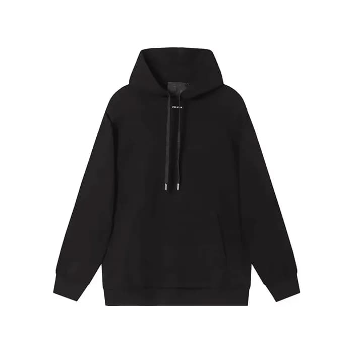 프라다 남성 캐쥬얼 블랙 후드티 - Mens Black Hoodie - pra02802x - 1