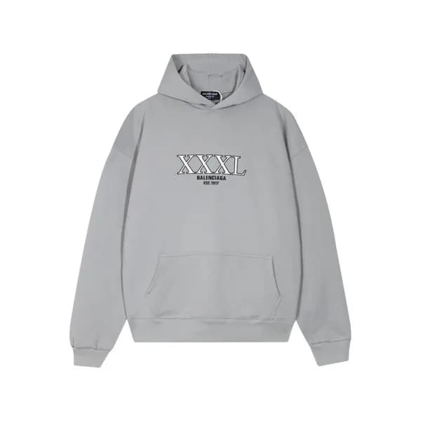 발렌시아가 남/녀 캐쥬얼 그레이 후드티 - Balenciaga Unisex Gray Hoo… - 1