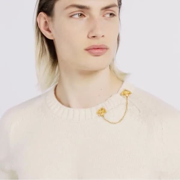 디올 남/녀 아이보리 스웨터 - Dior Unisex Ivory Sweaters - dio… - 1