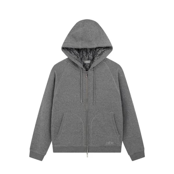 디올 남자 그레이 집업 후드티 - Dior Mens Gray Hoodie - dio0220… - 1