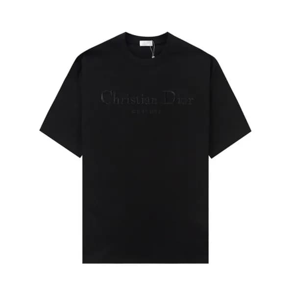 디올 남성 블랙 크루넥 반필티 - Dior Mens Black Tshirts - di257… - 1
