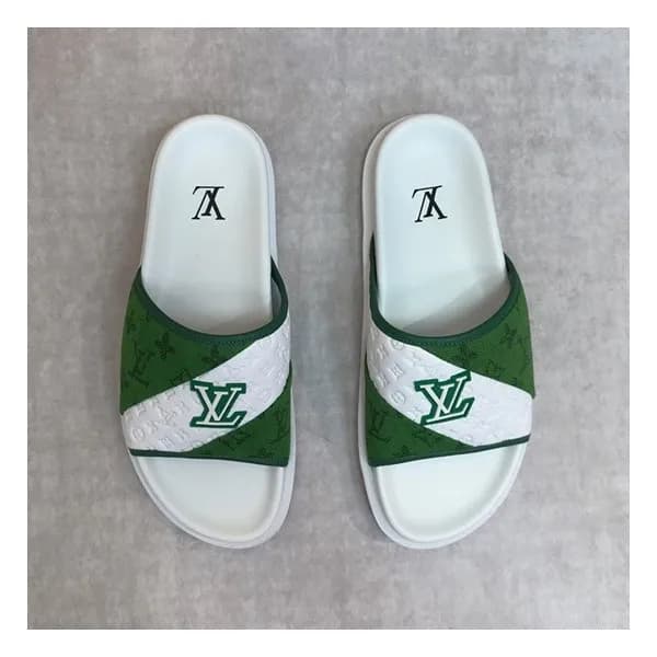 루이비통 남성 그린 슬리퍼 - Louis vuitton Mens Green Slippers… - 1