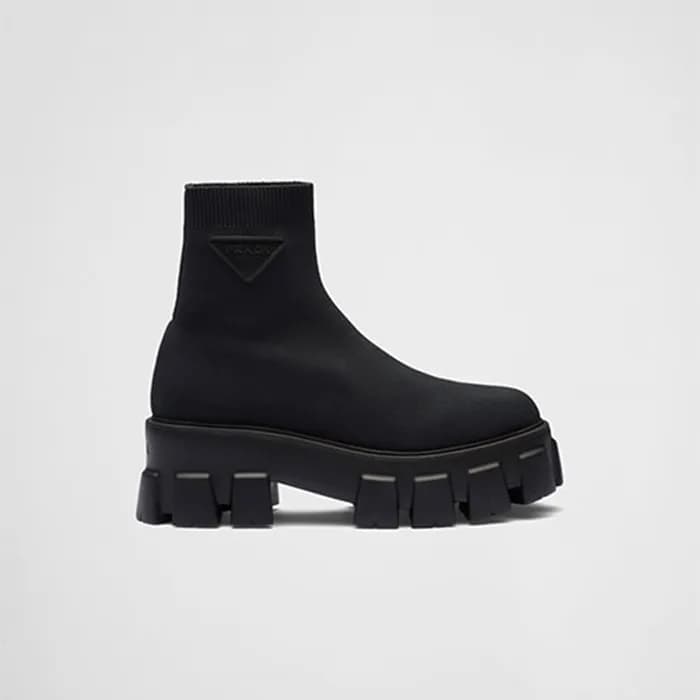 프라다 여성 모놀리스 니트 부티 【매장-190만원대】 - Prada Womens Black… - 1
