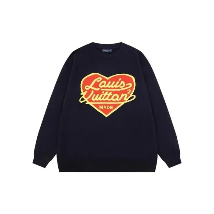 루이비통 남성 블랙 크루넥 니트 - Louis vuitton Mens Gray Sweate… - 1
