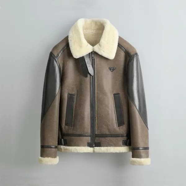 프라다 남성 브라운 가죽 자켓 - Prada Mens Brown Jackets - prc4… - 1