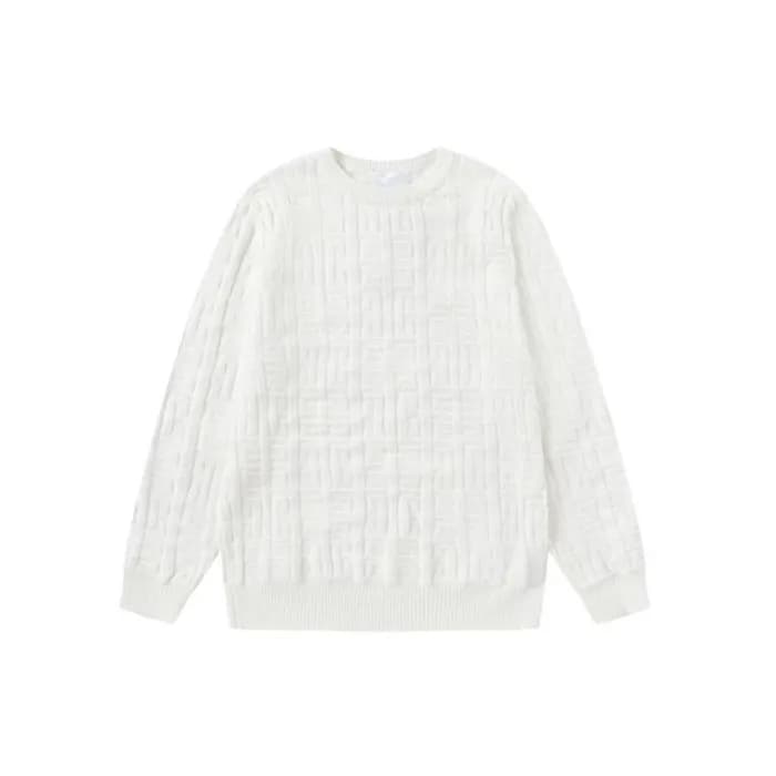 펜디 남성 화이트 크루넥 스웨터 - Fendi Mens White Sweaters - fe… - 1