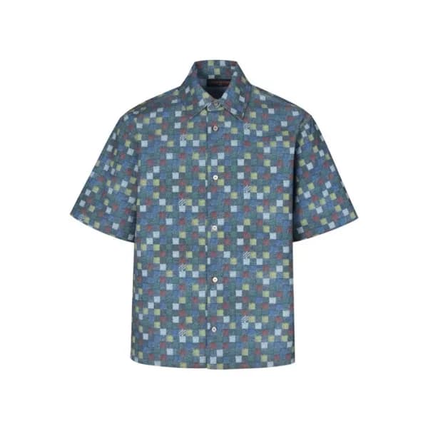 루이비통 남성 반팔 셔츠 - Louis vuitton Mens White Shirts - … - 1