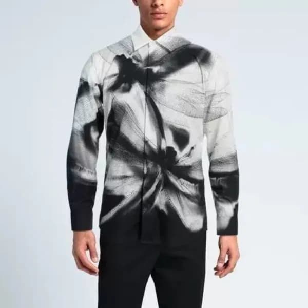 알렉산더 맥퀸 남성 블랙 셔츠 - Alexander McQueen Mens Dress Sh… - 1