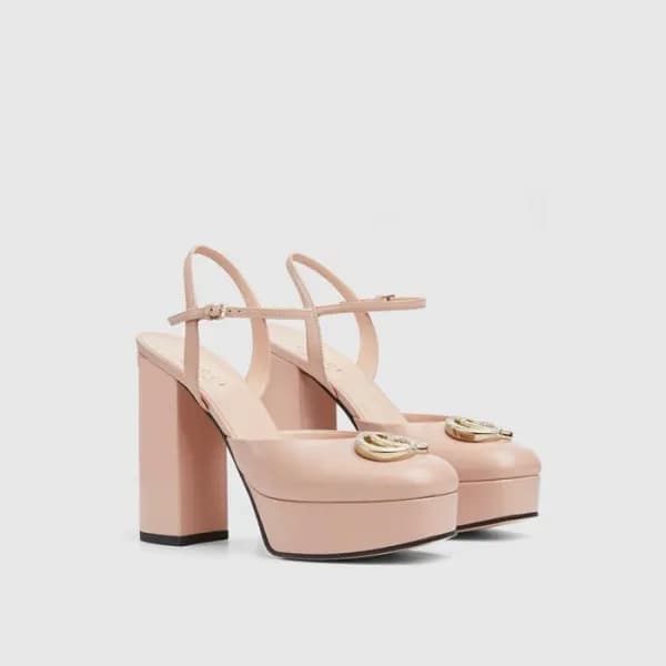 구찌 여성 GG 샌들 펌프스 - Gucci Womens GG Leather Sandals … - 1