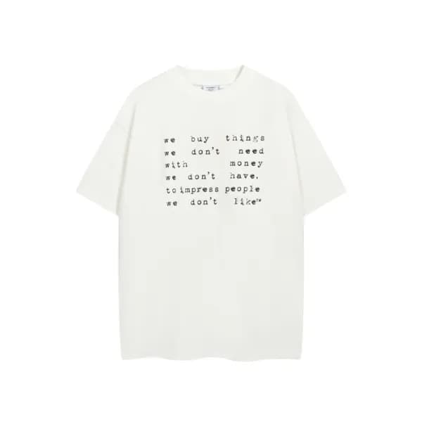 베트멍 남/녀 라운드 반팔 티셔츠 - Vetements Unisex Oversize Tsh… - 1