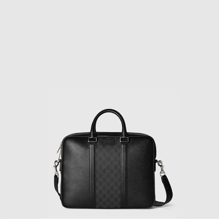구찌 남성 태그 장식 미디엄 GG 브리프케이스 - Gucci Mens Medium GG B… - 1