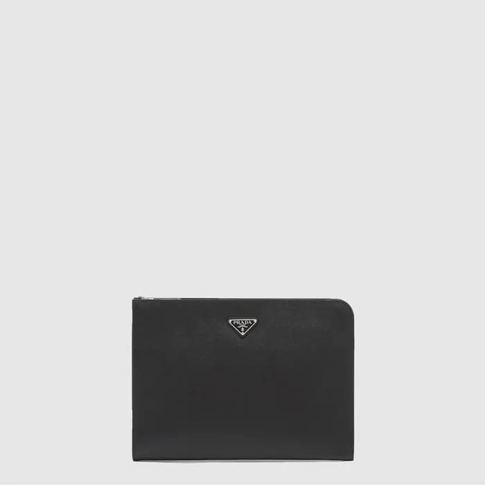 프라다 남성 사피아노 가죽 도큐먼트 홀더 2VN003 - Prada Mens Saffian… - 1