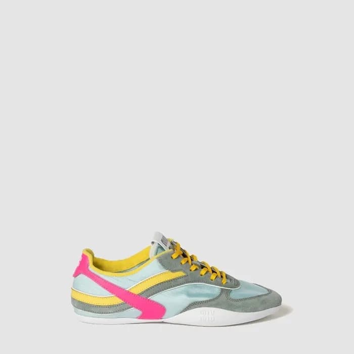 미우미우 남성 스웨이드 스니커즈 - Miumiu Mens Suede Sneakers - m… - 1