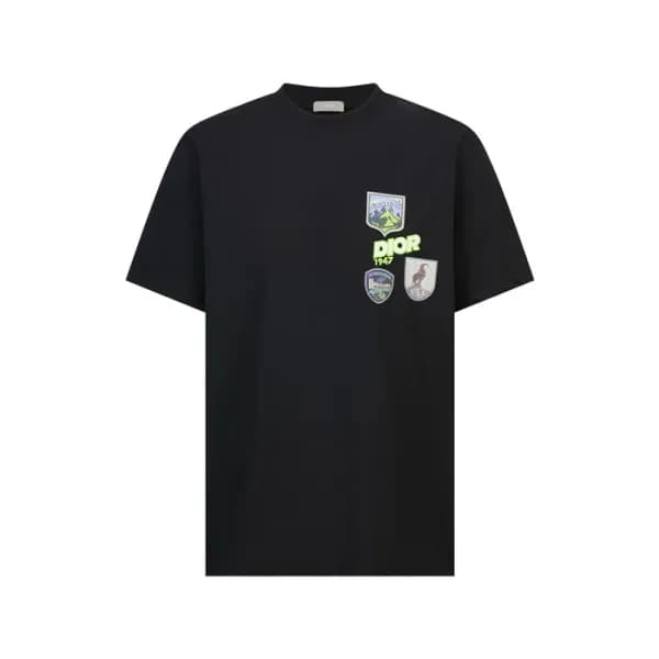 디올 남성 라운드 반팔 티셔츠 - Dior Mens Round Tshirt - dic128… - 1