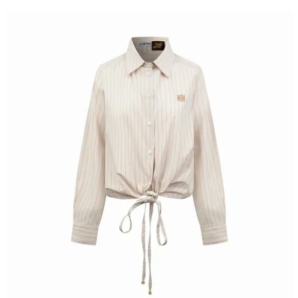 로에베 여성 이비자 블렌드 스트라이프 셔츠 - Loewe Womens Ibiza Strip… - 1