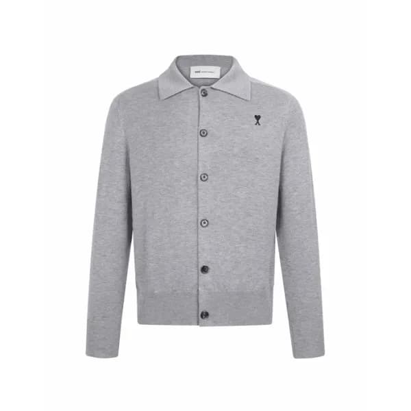 아미 남/녀 폴로 가디건 - Ami Unisex Polo Cardigan - amc16500x - 1
