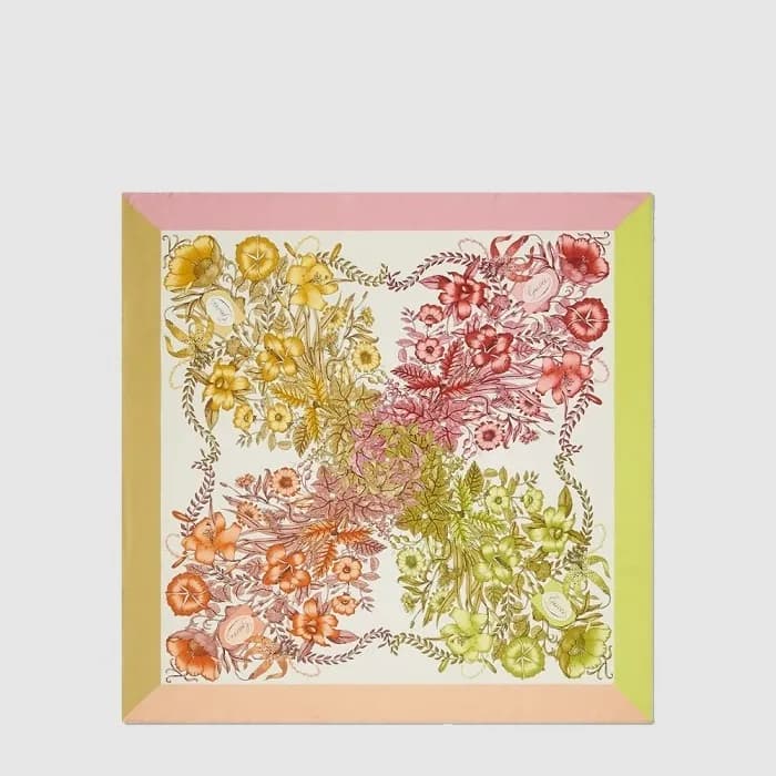 구찌 여성 플로라 프린트 까레 - Gucci Womens Flora Print Carré - acc8985x - 1