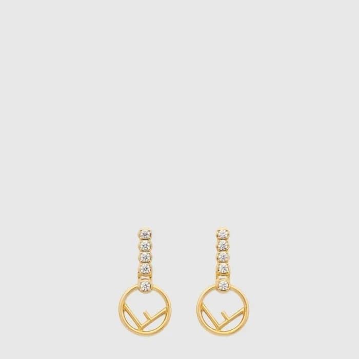 펜디 여성 로고 이어링 - Fendi Womens Logo Embellished Earring - acc10109x - 1
