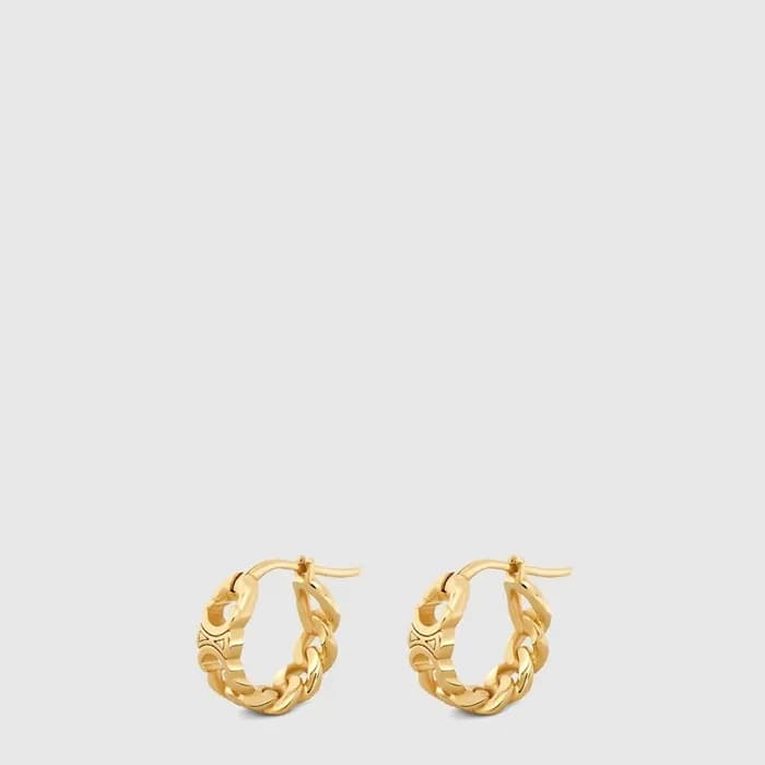 셀린느 여성 트리옹프 구르메트 스터드 이어링 - Celine Womens Triomphe Gourmette Stud Earring - acc10497x - 1