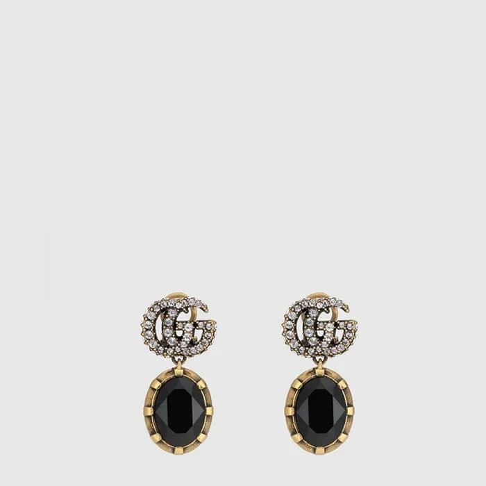구찌 여성 크리스탈 더블 G 이어링 - Gucci Womens Crystal Double G Earring - acc10947x - 1