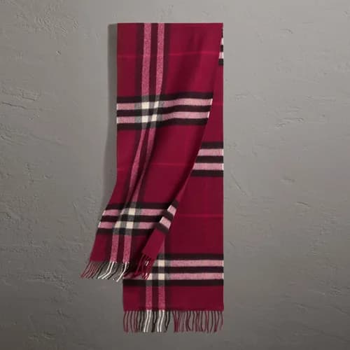 [버버리] 클래식 체크 캐시미어 남여공용 레드 스카프 bu0015w - Burberry C… - 1