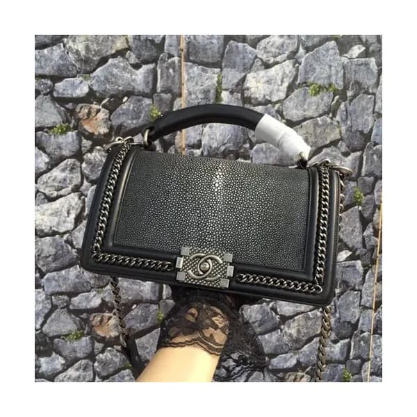 Chanel Leboy Leather Chain Tote Shoulder Bag ,25CM… - 1