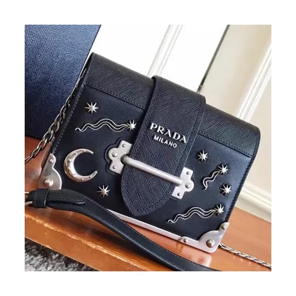 Prada 2018 Cahier Leather Shoulder Bag,18cm - 프라다 … - 1