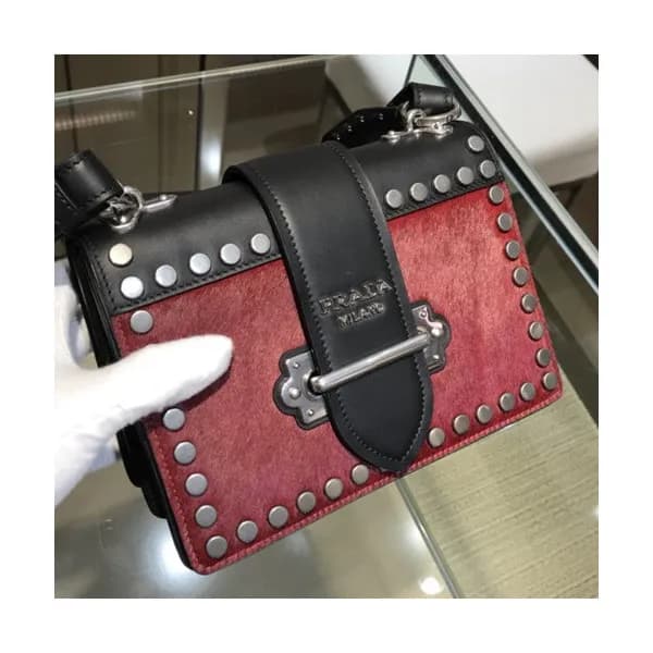Prada Cahier Leather Shoulder Bag,20cm - 프라다 카이에 레… - 1