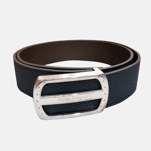 Salvatore Ferragamo 2019 Mens Box Logo Leather Be… - 1