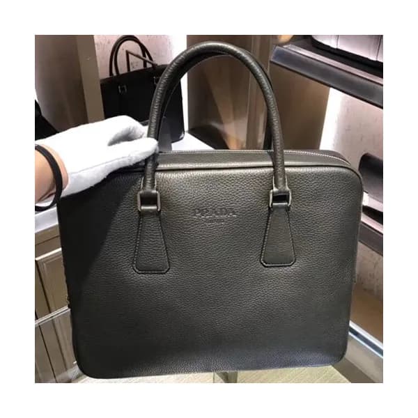 Prada Leather Mens Business Bag,36CM - 프라다 레더 남성용 … - 1