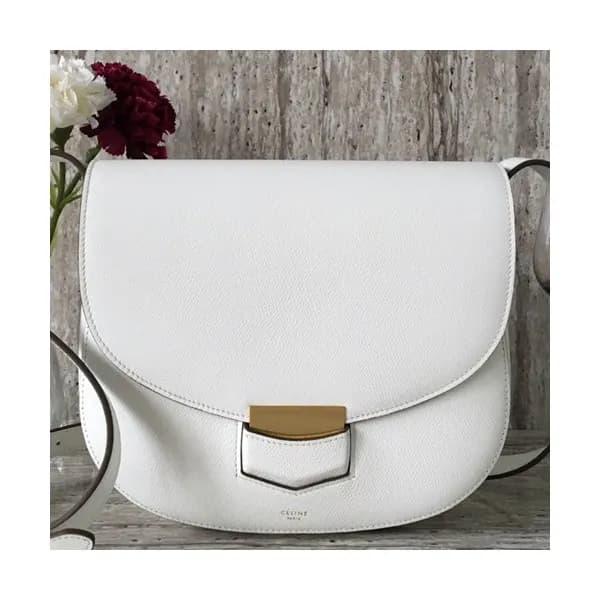 Celine Leather Trotteur Large Shoulder Bag,23CM - … - 1