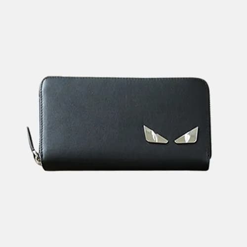 Fendi 2019 Leather Zip Round Wallet - 펜디 남여공용 레더 지… - 1