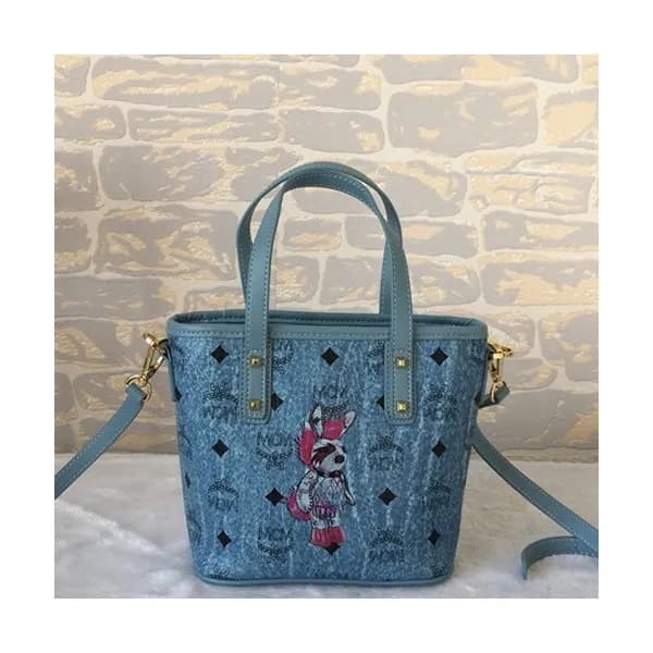MCM Patricia Visetos Mini Tote Shoulder Shopper Ba… - 1