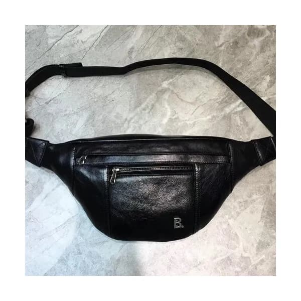 Balenciaga 2019 Leather Hip Sack Belt Bag,33CM - 발… - 1